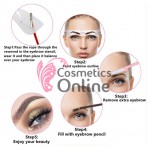 Sabloane pentru tatuare sprancene, STS006 KIT de 12 Sabloane cu elastic, brici si creion